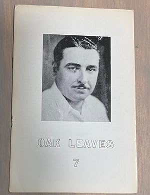 Bild des Verkufers fr Oak Leaves Vol. 1 No. 7 Spring 1972 Otis Adelbert Kline zum Verkauf von biblioboy