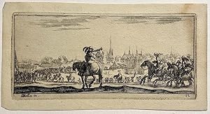 Antique print, etching | Soldiers enter the city of Arras [Soldaten treden de stad Arras binnen],...