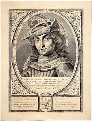 [Antique portrait print 1650] Portrait of Jan I van Holland, published 1650, 1 p.