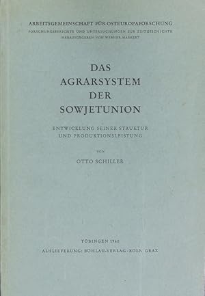 Seller image for Das Agrarsystem der Sowjetunion : Entwicklung seiner Struktur und Produktionsleistung. Forschungsberichte und Untersuchungen zur Zeitgeschichte ; 21. for sale by Antiquariat Bookfarm