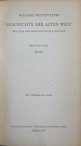 Seller image for Geschichte der Alten Welt. Zweiter Band: Rom. for sale by Antiquariat Bookfarm