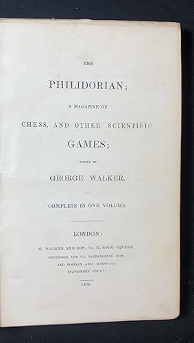 The philidorian : a magazine of chess, and other scientific games
