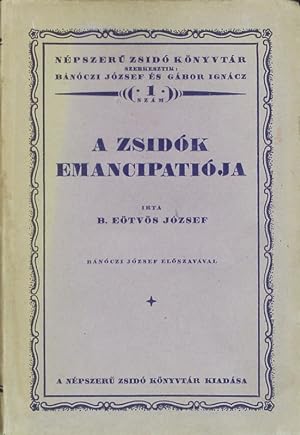 Image du vendeur pour A zsidok emancipatioja. Nepszer? zsido knyvtar ; 1. mis en vente par Antiquariat Bookfarm