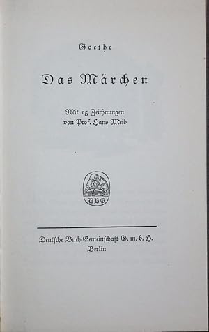 Immagine del venditore per Das Mrchen. venduto da Antiquariat Bookfarm