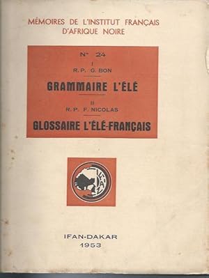 Imagen del vendedor de Grammaire l'l & Glossaire L'l-franais a la venta por PRISCA