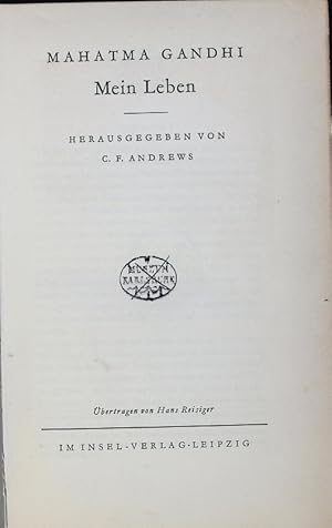 Bild des Verkufers fr Mein Leben. zum Verkauf von Antiquariat Bookfarm