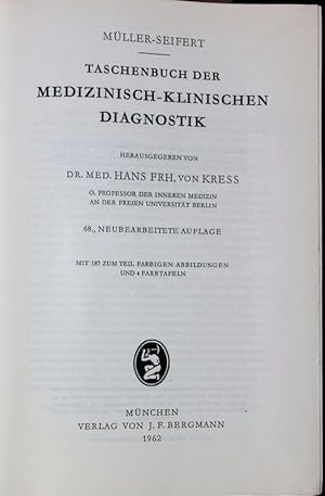 Bild des Verkufers fr Taschenbuch der Medizinisch-Klinischen Diagnostik. zum Verkauf von Antiquariat Bookfarm