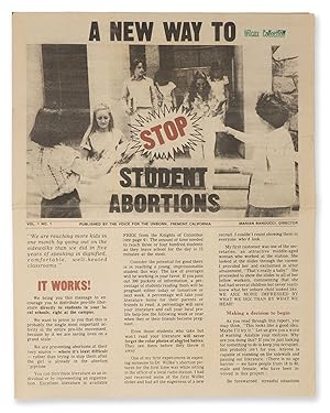 A New Way to Stop Student Abortions, Vol. 1, No. 1