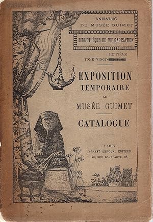 Seller image for Exposition temporaire au muse Guimet, 27 mai-31 juillet 1908 : catalogue for sale by PRISCA