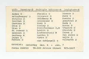 Exhibition postcard: [Drawings and Other Work] (6 December 1974-8 January 1975)