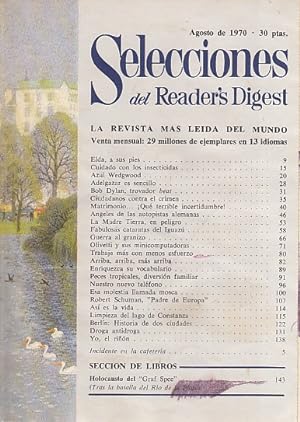 Imagen del vendedor de SELECCIONES DEL READER'S DIGEST. AGOSTO 1970 a la venta por Librera Vobiscum