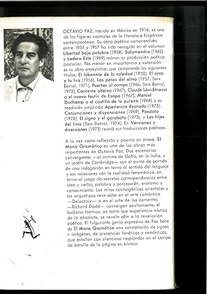 Imagen del vendedor de El Mono Gramatico (Biblioteca breve ; 370 : Poesi?a) (English and Spanish Edition) a la venta por Papel y Letras