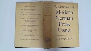 Seller image for A DICTIONARY OF MODERN GERMAN PROSE USAGE. for sale by Goldstone Rare Books