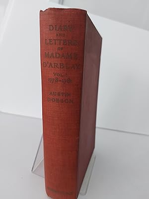 Diary and Letters of Madame D'Arblay Vol. IV 1788 - 1781 As Edited By Her Niece Charlotte Barrett