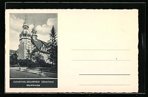 Bild des Verkufers fr Ansichtskarte Clausthal-Zellerfeld, Marktkirche zum Verkauf von Bartko-Reher