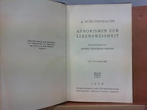 Immagine del venditore per Arthur Schopenhauer : Aphorismen zur Lebensweisheit venduto da ABC Versand e.K.