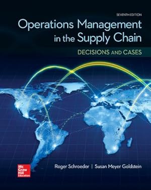 Imagen del vendedor de OPERATIONS MANAGEMENT IN THE SUPPLY CHAIN: DECISIONS & CASES (Mcgraw-hill Series Operations and Decision Sciences) by Schroeder, Roger G, Rungtusanatham, M. Johnny, Goldstein, Susan Meyer [Paperback ] a la venta por booksXpress