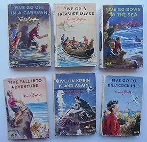 Enid Blyton Famous Five. Six 1950s/60s hardbacks with jackets.