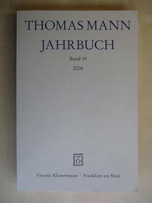 Seller image for Thomas Mann Jahrbuch. Band 19 for sale by Brcke Schleswig-Holstein gGmbH