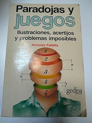 Immagine del venditore per Paradojas y juegos venduto da Libros nicos