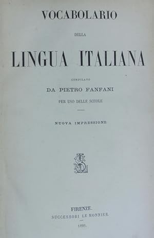 Bild des Verkufers fr Vocabolario della lingua italiana. zum Verkauf von Antiquariat Bookfarm