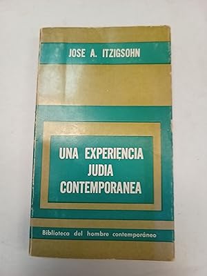 Seller image for Una experiencia judia contemporanea for sale by Libros nicos