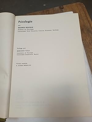 Imagen del vendedor de Psicologia a la venta por Libros nicos