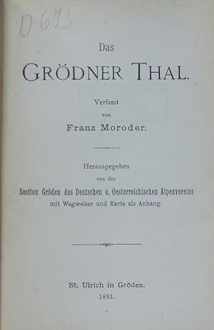 Das Grödner Thal.