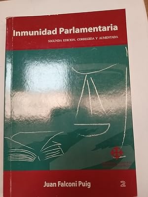 Imagen del vendedor de Inmunidad Parlamentaria a la venta por Libros nicos