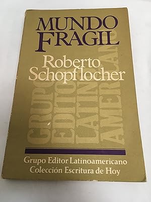 Seller image for Mundo fragil for sale by Libros nicos