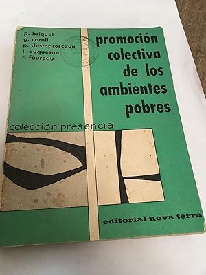 Seller image for Promocion colectiva de los ambientes pobres for sale by Libros nicos