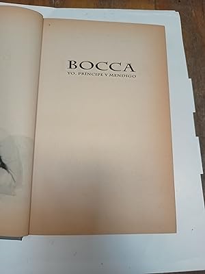 Seller image for Bocca, yo principe y mendigo for sale by Libros nicos