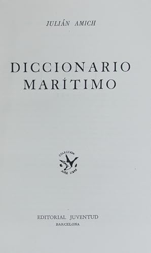 Imagen del vendedor de Diccionario Maritimo. a la venta por Antiquariat Bookfarm