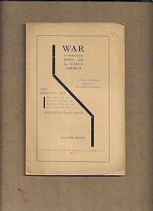 Seller image for War as viewed by Jesus and the early church : a body of evidence for sale by Gwyn Tudur Davies