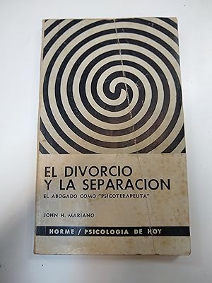 Seller image for El divorcio y la separacion for sale by Libros nicos