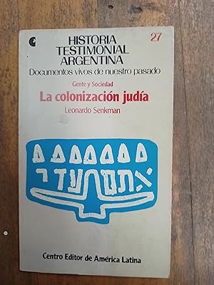 Imagen del vendedor de La colonizacin juda a la venta por Libros nicos