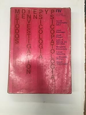 Seller image for Metodos de investigacion en psicologia for sale by Libros nicos