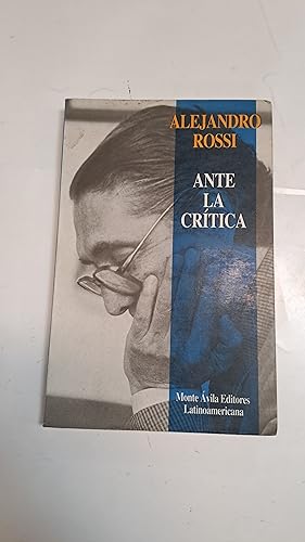 Image du vendeur pour Ante la critica mis en vente par Libros nicos