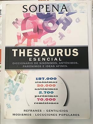 Seller image for Thesaurus esencial for sale by Libros nicos