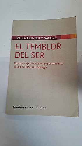 Imagen del vendedor de El temblor del ser a la venta por Libros nicos