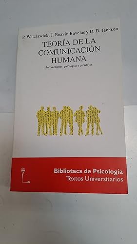 Imagen del vendedor de Teoria de la comunicacion humana a la venta por Libros nicos