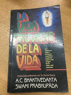 Seller image for La vida proviene de la vida for sale by Libros nicos