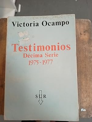 Imagen del vendedor de Testimonios Decima serie 1975 1977 a la venta por Libros nicos