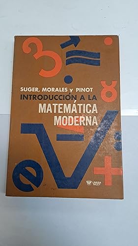 Seller image for Introduccion a la matematica moderna for sale by Libros nicos