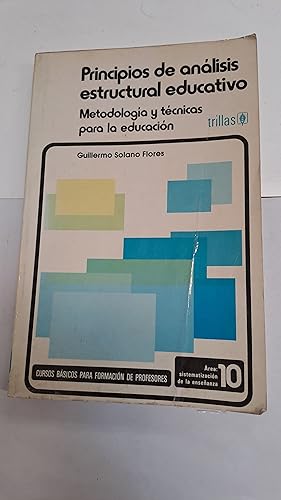 Imagen del vendedor de Principios de analisis estructural educativo a la venta por Libros nicos