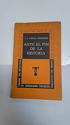 Seller image for Ante el fin de la historia for sale by Libros nicos