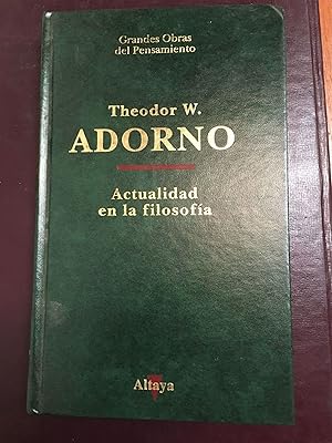 Imagen del vendedor de Actualidad en la filosofia a la venta por Libros nicos