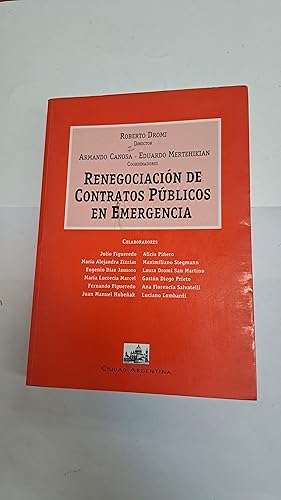 Immagine del venditore per Renegociacion de contratos publicos en emergencia venduto da Libros nicos