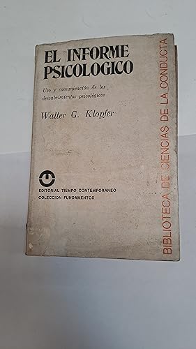 Seller image for El informe psiocologico for sale by Libros nicos