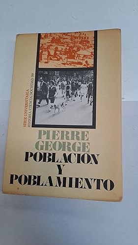Bild des Verkufers fr Pablacion y poblamiento zum Verkauf von Libros nicos